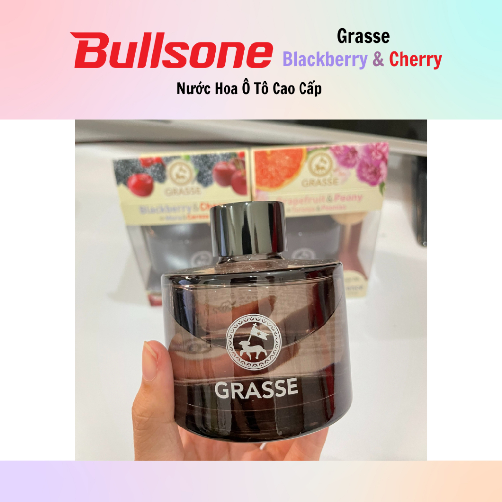 Nước Hoa Ô Tô Cao Cấp Bullsone Grasse Diffuser Grapefruit & Peony/Blackberry Cherry/..105ml - Hàng Chính Hãng