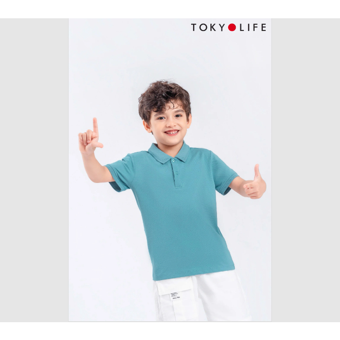 Áo Polo TRẺ EM cổ dệt trơn TOKYOLIFE C3POL004M