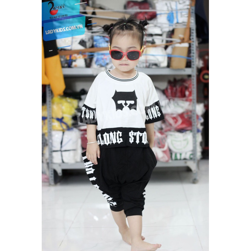 Bộ hiphop trẻ em,quần áo hiphop bé gái,quần áo nhảy hiphop bé gái