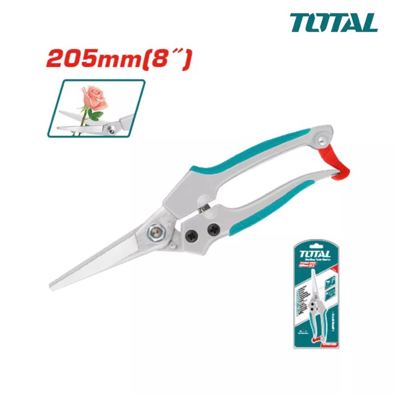 Kéo tỉa cành lá cây mũi nhọn 8 inch (Thân nhôm loại tốt) TOTAL THTP61083
