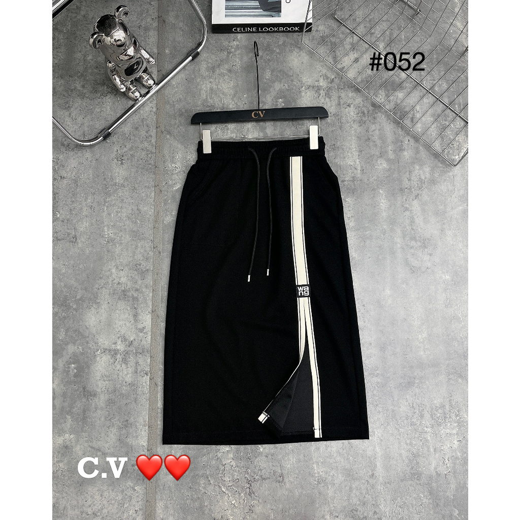 Chân váy dài xẻ tà hàng QC