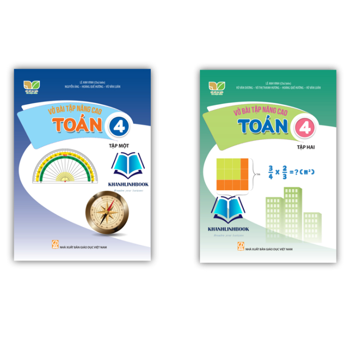 Sách - Combo Vở bài tập nâng cao Toán 4 - Tập 1 + 2