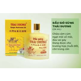 DẦU GỪNG - Dầu Phong Thấp Gừng Thái Dương - Thông kinh hoạt lạc 6ml - 24ml CHÍNH HÃNG 100%