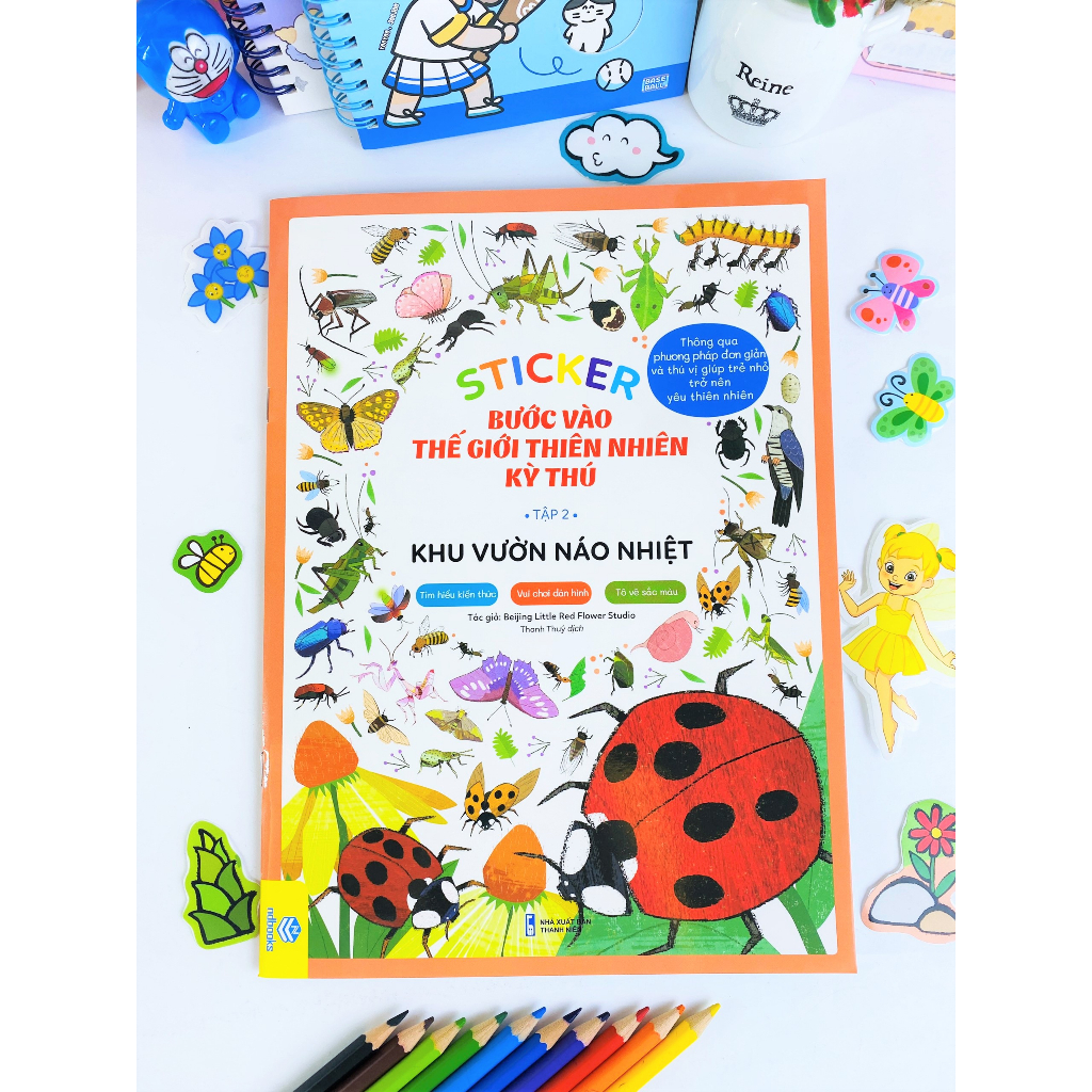 Sách - Combo 5 cuốn Sticker Bước Vào Thế Giới Thiên Nhiên Kỳ Thú Tập 2 - ndbooks
