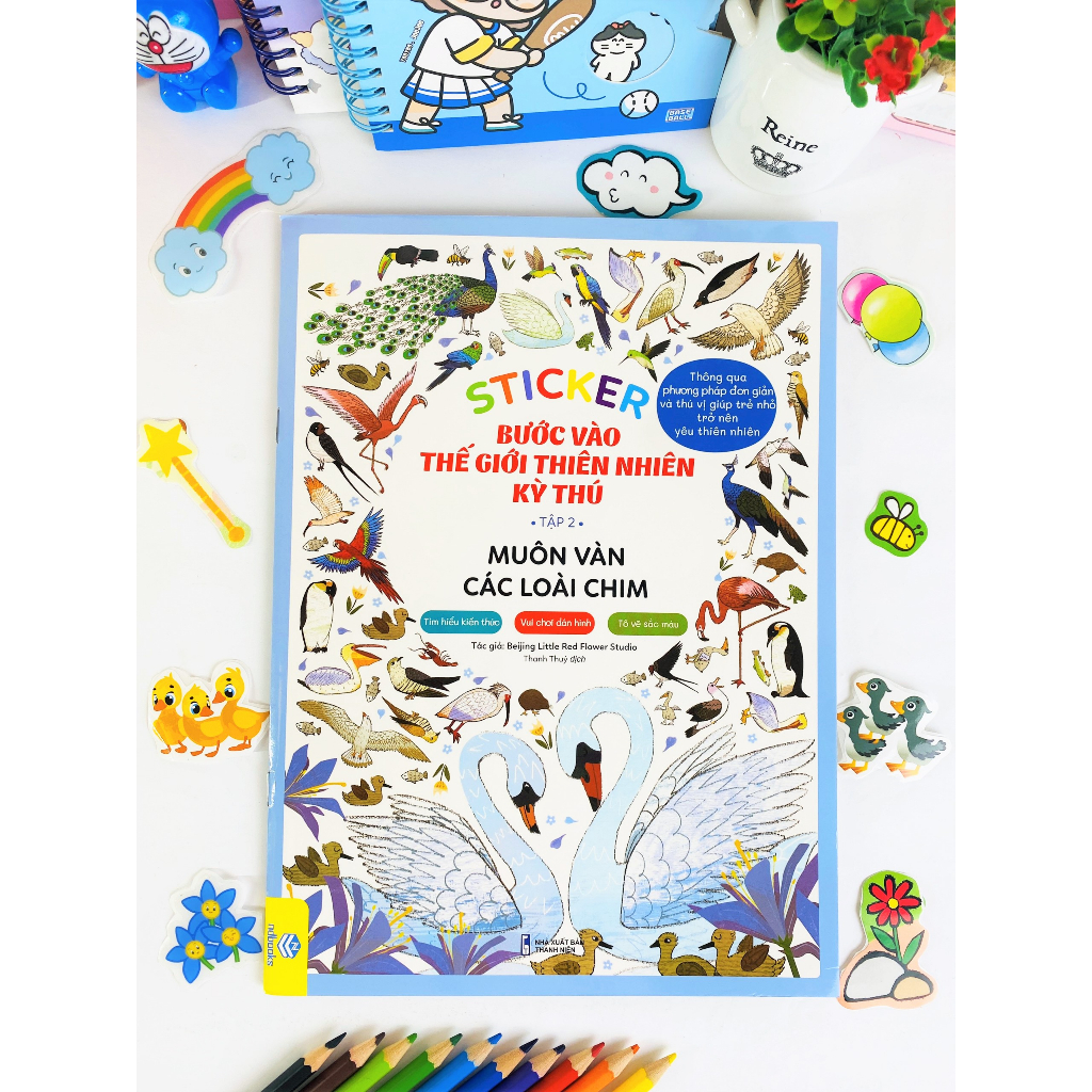 Sách - Combo 5 cuốn Sticker Bước Vào Thế Giới Thiên Nhiên Kỳ Thú Tập 2 - ndbooks