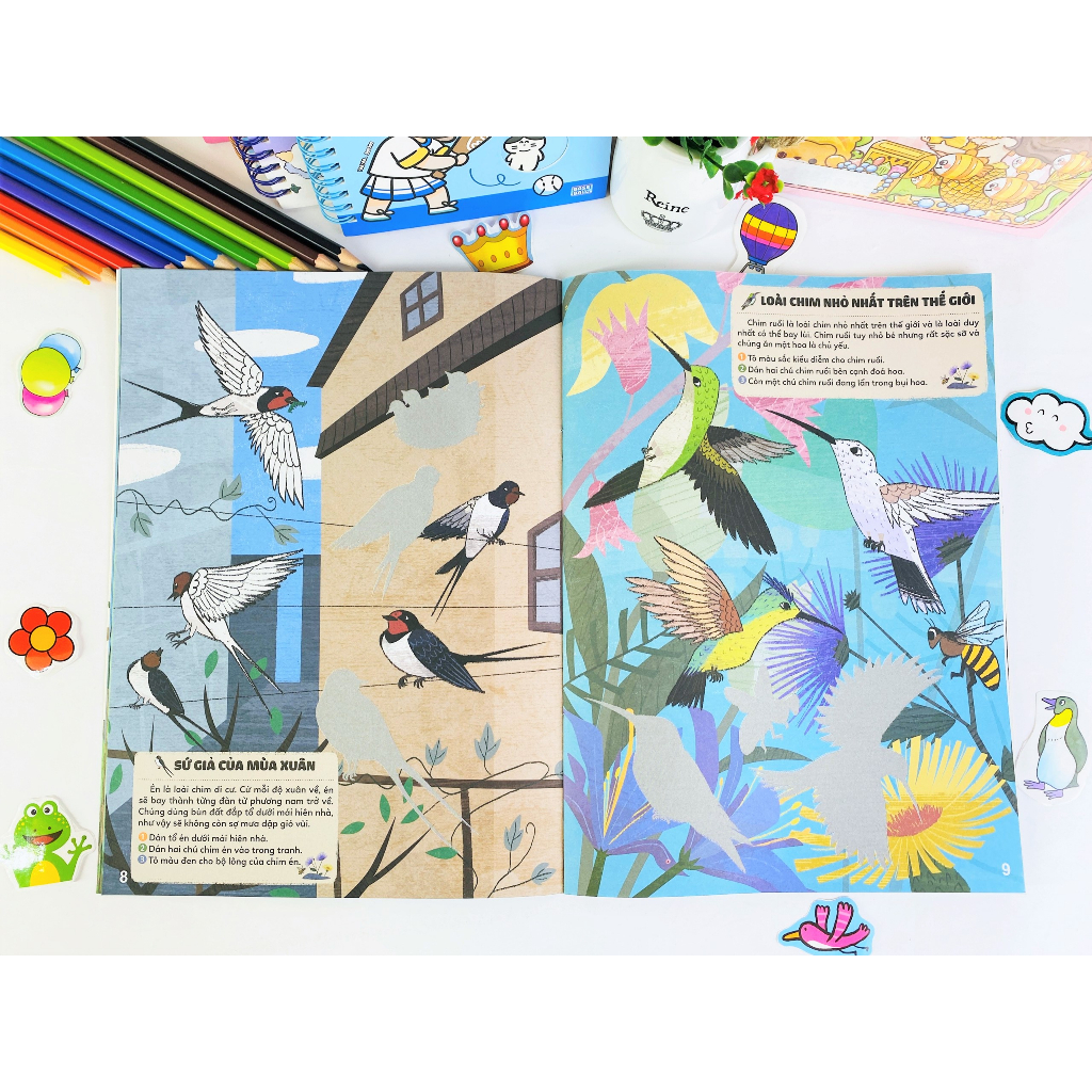 Sách - Combo 5 cuốn Sticker Bước Vào Thế Giới Thiên Nhiên Kỳ Thú Tập 2 - ndbooks