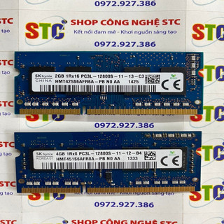 Ram laptop 2gb - 4gb ddr3 pc3l bus 1600mhz tháo máy nhập khẩu