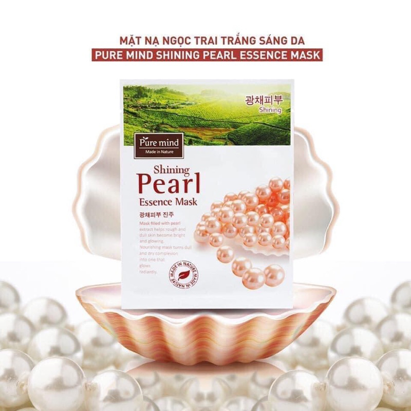 Mặt nạ trắng da Pure Mind Shining Pearl Essence Mask 23ml