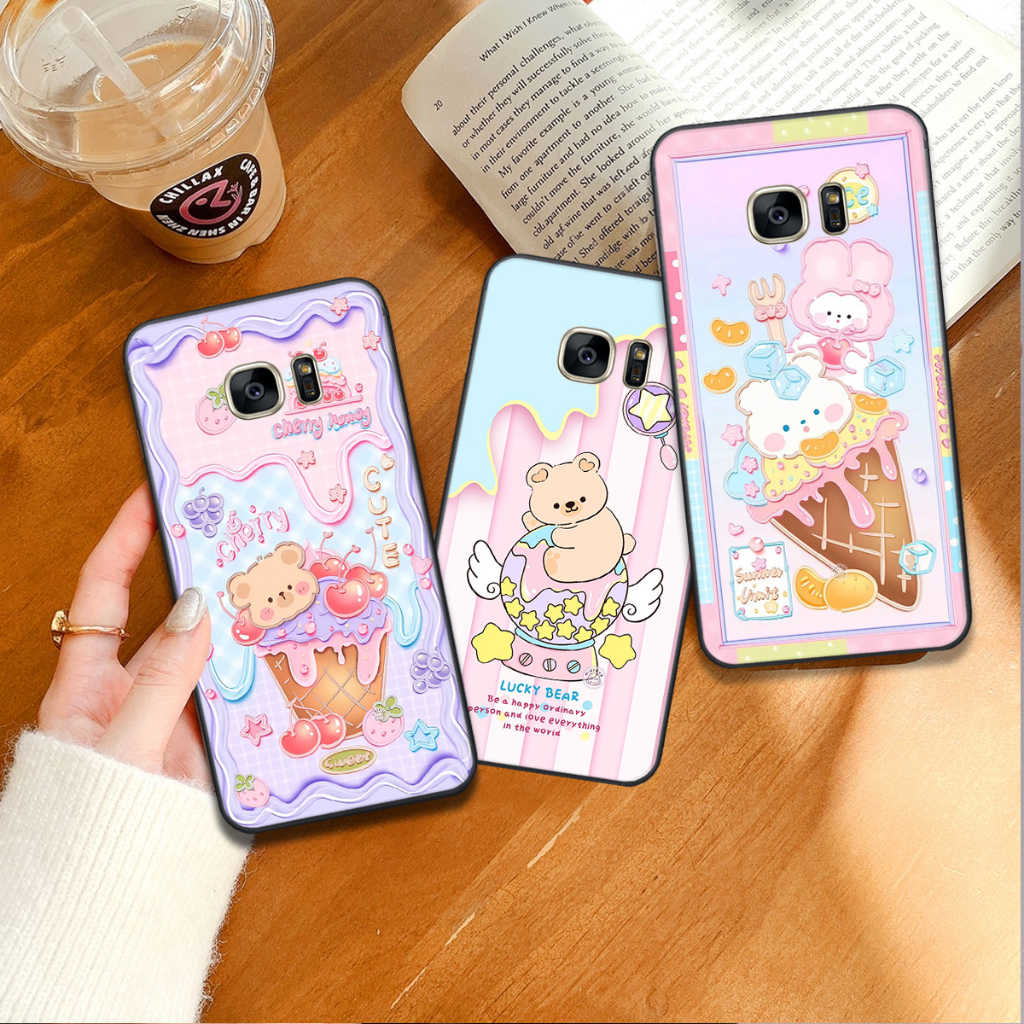 Ốp Samsung S6 / S6 Edge / S7 / S7 Edge / Note 5 in hình gấu kem thỏ dễ thương cute đẹp