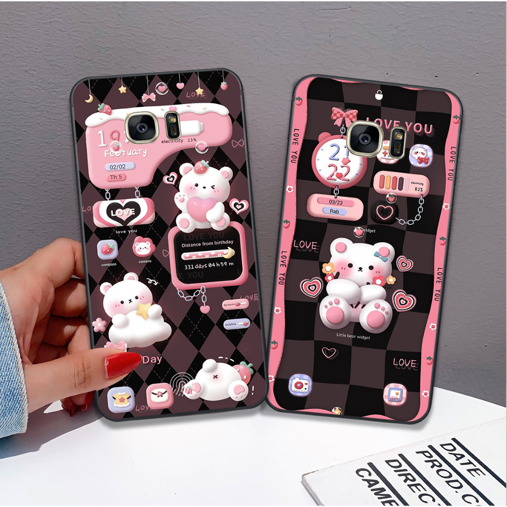 Ốp Samsung S6 / S6 Edge / S7 / S7 Edge / Note 5 in hình gấu kem thỏ dễ thương cute đẹp