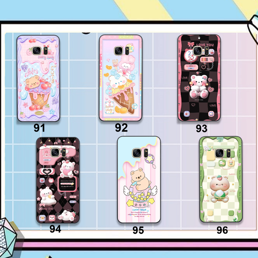 Ốp Samsung S6 / S6 Edge / S7 / S7 Edge / Note 5 in hình gấu kem thỏ dễ thương cute đẹp