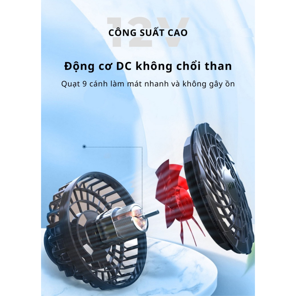 Áo Điều Hòa KAW Chính Hãng Pin 30.000-50.000mAh Chạy 13-17H, Có Khả Năng Chống Nóng Và Chống Tia Tử Ngoại