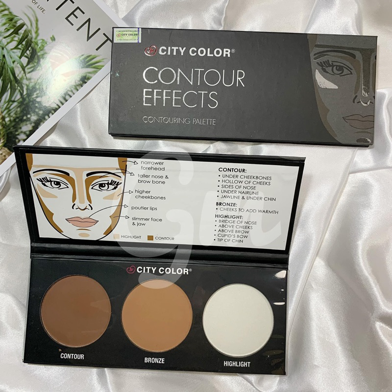 Phấn tạo khối và bắt sáng 3 ô City Color Contour Effects Palette