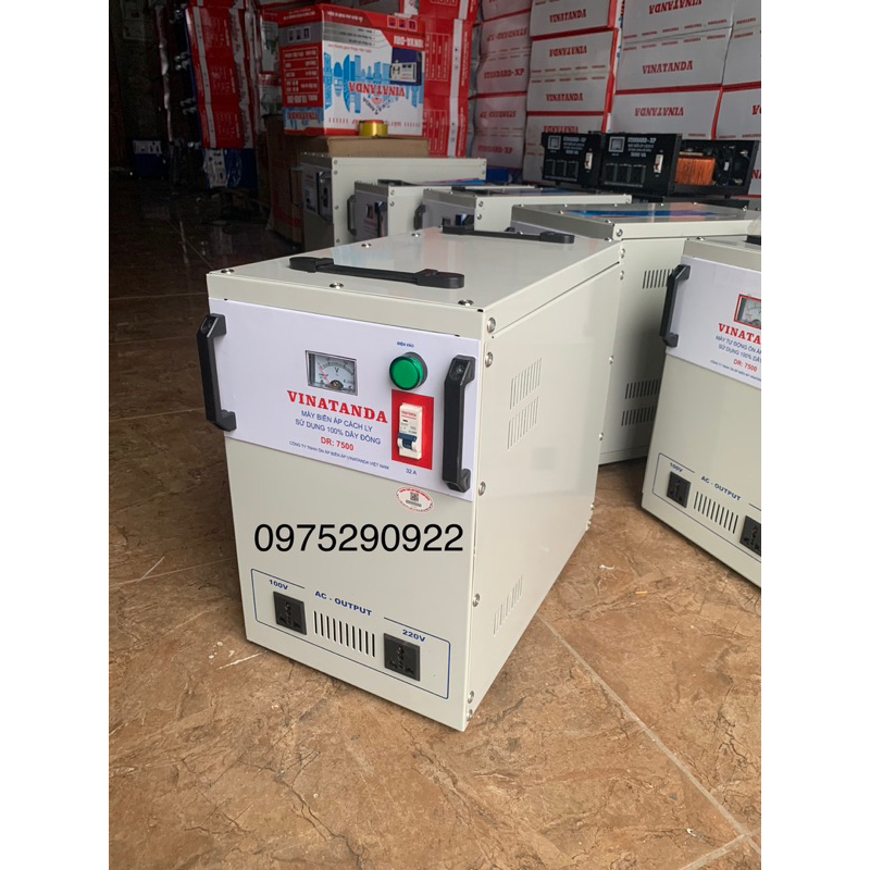 Biến áp cách ly 7,5kva dây đồng