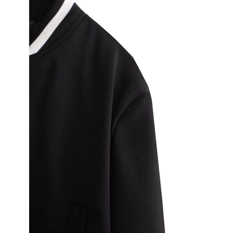 Áo khoác bomber bóng chày nữ phong cách Âu Mỹ 2023