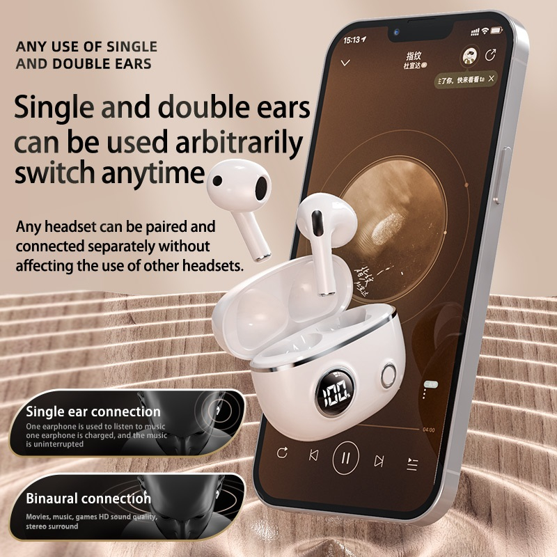 Tai Nghe Bluetooth Không Dây Nhét Tai Tiện Lợi, Âm Thanh Hifi Tích Hợp Micro - ETODAY MSRRT