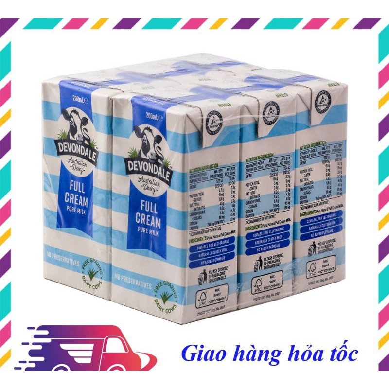 Sữa devondale 200ml 1thùng 24hộp dat 4/2024