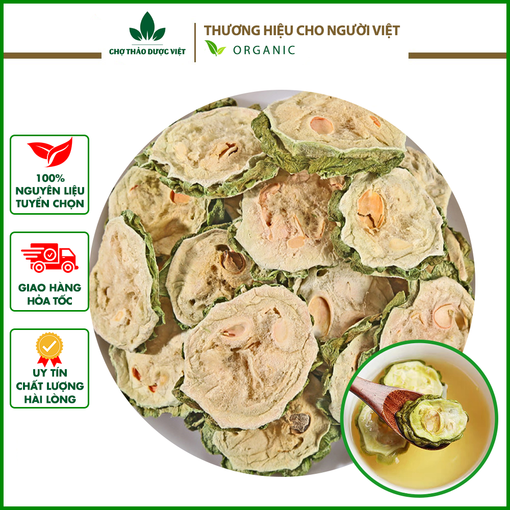 Mướp đắng khô 1kg, khổ qua, thái lát mỏng, thơm, hỗ trợ tiểu đường, hạ mỡ máu, mát gan, detox