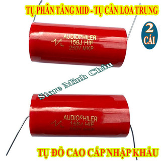 2 tụ chống cháy loa trung 15mf đỏ nhập khẩu - tụ cản loa mid - giá 2 chiếc