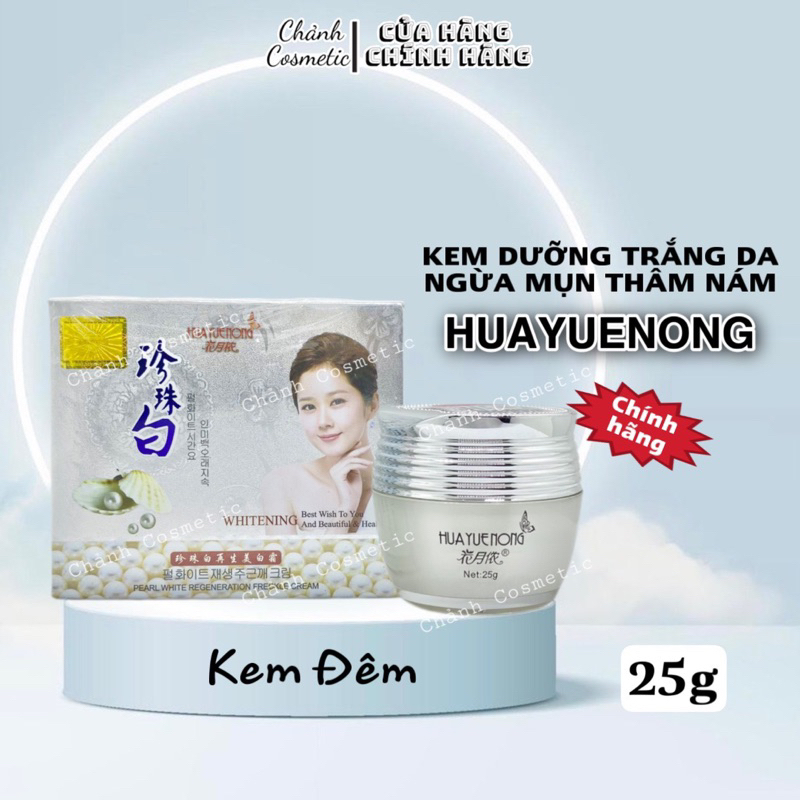 Kem Huayuenong Cao Cấp Nhật Bản Ngừa Nám, Tàn Nhang, Dưỡng Trắng Da, Ngừa Mụn Thâm, Chống Lão Hoá, Se Khít Chân Lông 25g