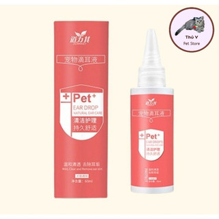 Nước vệ sinh tai chó mèo Ear Drop 60ml - Khử mùi hôi tai hiệu quả