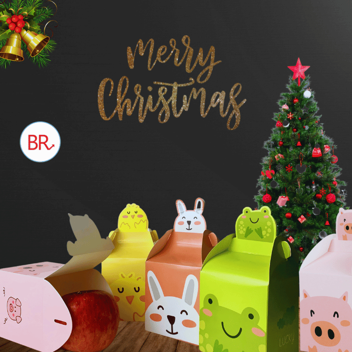 Hộp giấy đựng quà hình thú, hộp đựng quà nhiều màu sắc bắt mắt cho bé đựng kẹo, quà Trung thu, Tết thiếu nhi-br02014