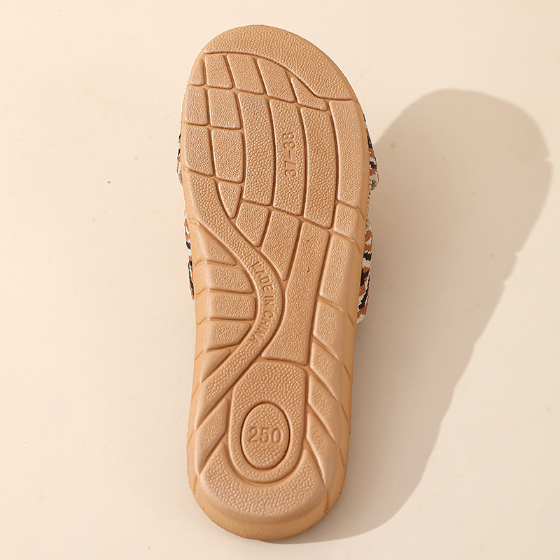 Dép Cói Quai Chéo Thổ Cẩm Mẫu 2