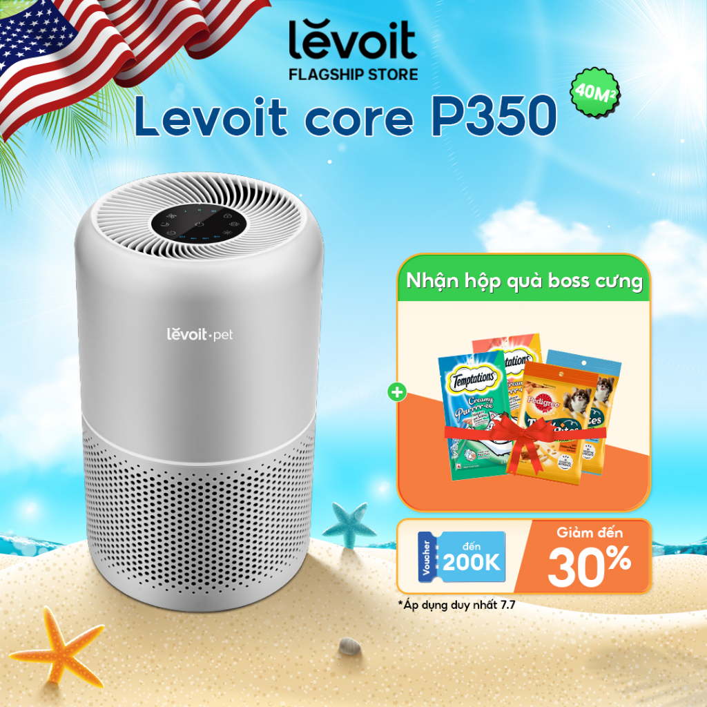 Máy Lọc Không Khí Levoit Core P350 40m2 Bộ lọc HEPA 13 Lọc Bụi Mịn | Hàng Chính Hãng