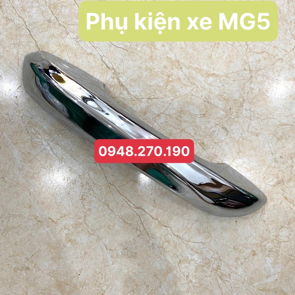 Ốp tay hõm mạ crom cho xe MG5 sáng đẹp, có keo sẵn