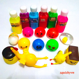 Slime trứng biến thái gudetama bánh mật ong phô mai plan gà đẻ trứng squishy