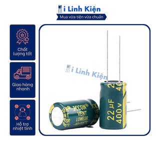Tụ hóa 400v 22uf 13x21mm tần số cao chất lượng tốt.