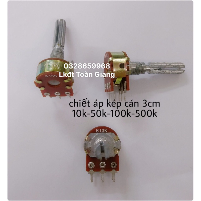 Set 10 chiết áp 3chân/6chân cán dài 3cm