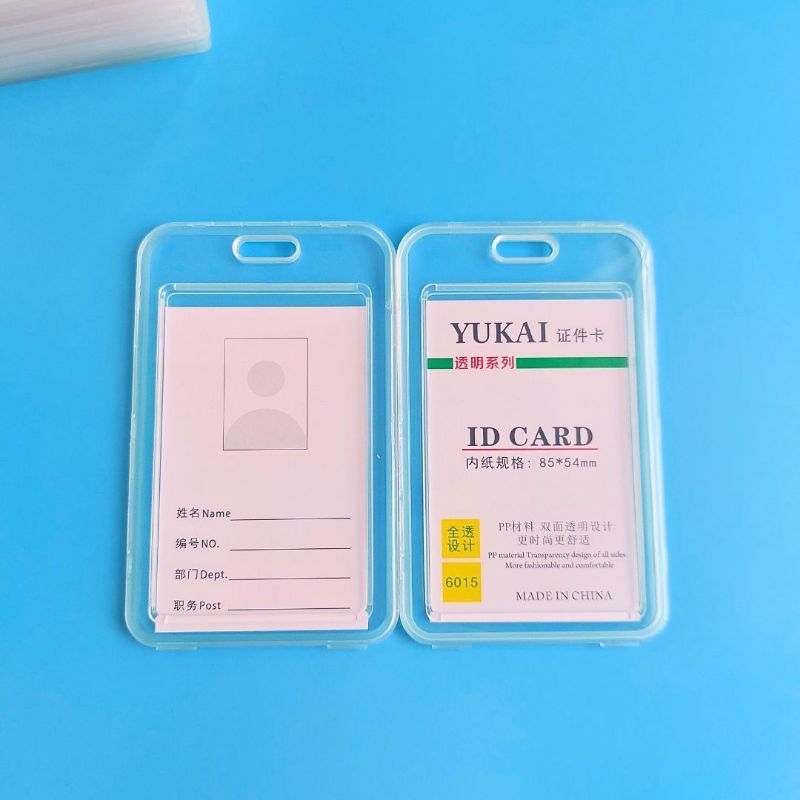Thẻ đeo nhân viên, bao đựng thẻ sinh viên, học sinh chất liệu PVC trong suốt kích thước tiêu chuẩn thẻ id 7 x 11cm