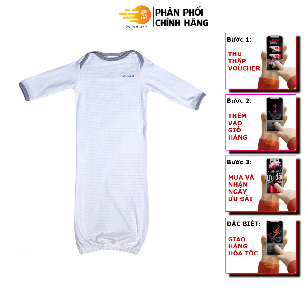  Áo túi ngủ vải sợi tre cho bé mềm mại Mamaru MA-ATN01