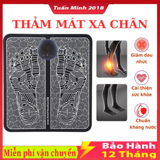 Thảm Massage Chân Xung Điện EMS Có Đèn Led Hiển Thị, 8 Chế Độ Mát Xa Châm Cứu Bàn Chân, Giúp Lưu Thông Khí Huyết