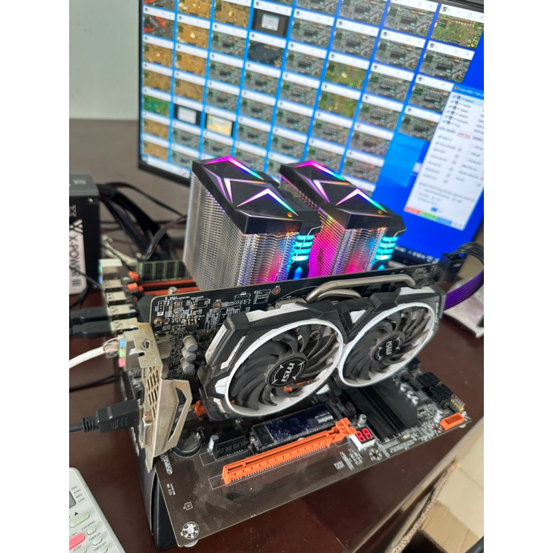 Mainx99duald4 chip 2676v3x2 ram 16gb  cho ae cày game đào coin