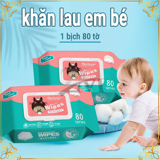 Khăn Giấy Ướt ,12 hộp Khăn ướt cao cấp kháng khuẩn , không cồn không parabens cao cấp dành cho em bé