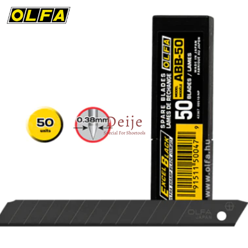 Lưỡi dao đen OLFA ABB-50 9mm (hộp 50 lưỡi dao)