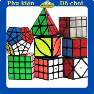 Đồ chơi rubik phát triển trí tuệ, bộ 8 khối rubic 3x3, 2x2, rubic 4x4, 5x5, tam giác, biến thể