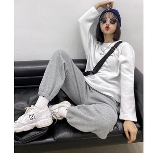 Quần Jogger Nữ Trơn Bo Gấu Chất Da Cá Form Basic Dễ Mặc Và Mix Đồ HiMie