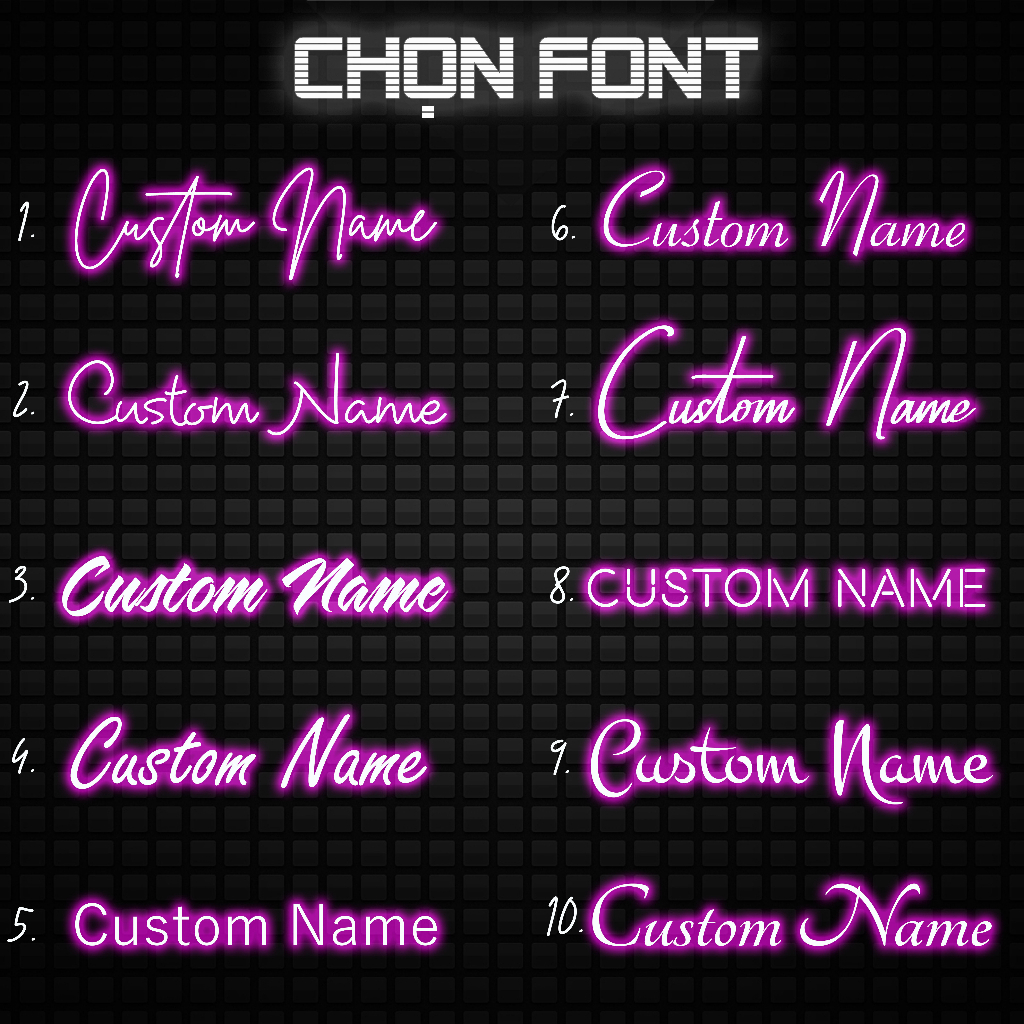 Đèn Led neon theo tên yêu cầu đèn led chữ Decor Trang trí phòng ngủ Dán tường neon light
