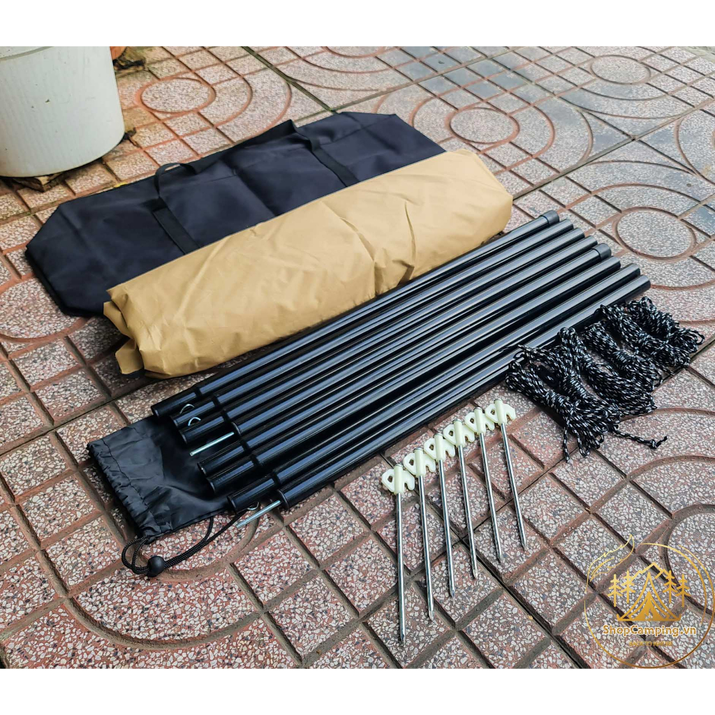 Bộ tăng trụ dã ngoại Top Lander 5m1x5m1, tăng bạt che nắng che mưa chống thấm nước - Camping Vietnam