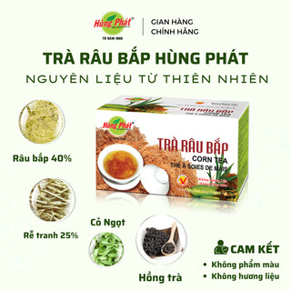 Trà râu bắp túi lọc hùng phát - trb - hộp 50g 25 gói từ râu bắp - đạt chuẩn iso haccp