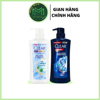 Dầu Gội Clear Bạc Hà Và Clear Men Thái Lan Mẫu Mới Sạch Gàu Mát Lạnh Ngăn Rụng Tóc 410ml