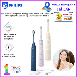 Bàn chải điện tích hợp 5 chế độ Series 3200. Thương hiệu Hà Lan cao cấp Philips Sonicare HX2471