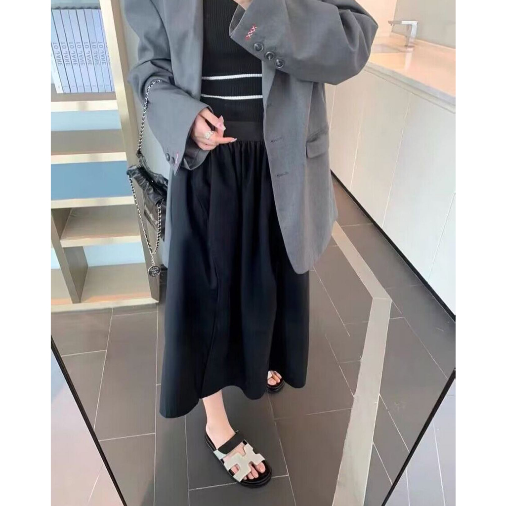 Sandal Chữ H Quai Da Mềm Đế Cao Su Chống Trượt Thời Trang Nữ