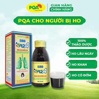 Siro PQA Ho Dùng Cho Người Bị Ho Hen, Ho Có Đờm, Ho Khan, Rát Họng, Khản Tiếng, Mất Tiếng