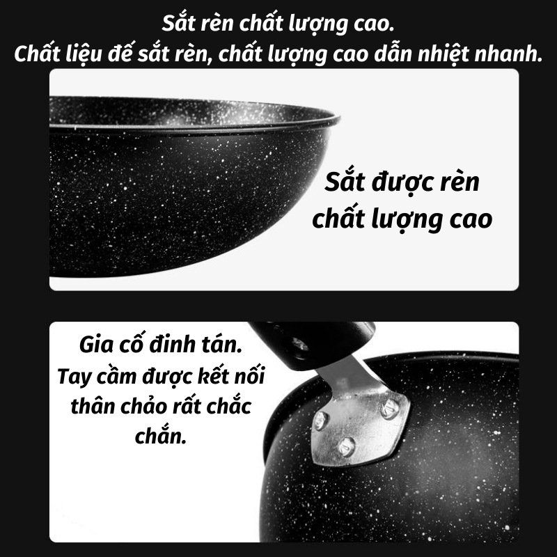 Chảo Chống Dính Domino Lòng Sâu Phù Hợp Xào Nấu Tương Thích Mọi Loại Bếp