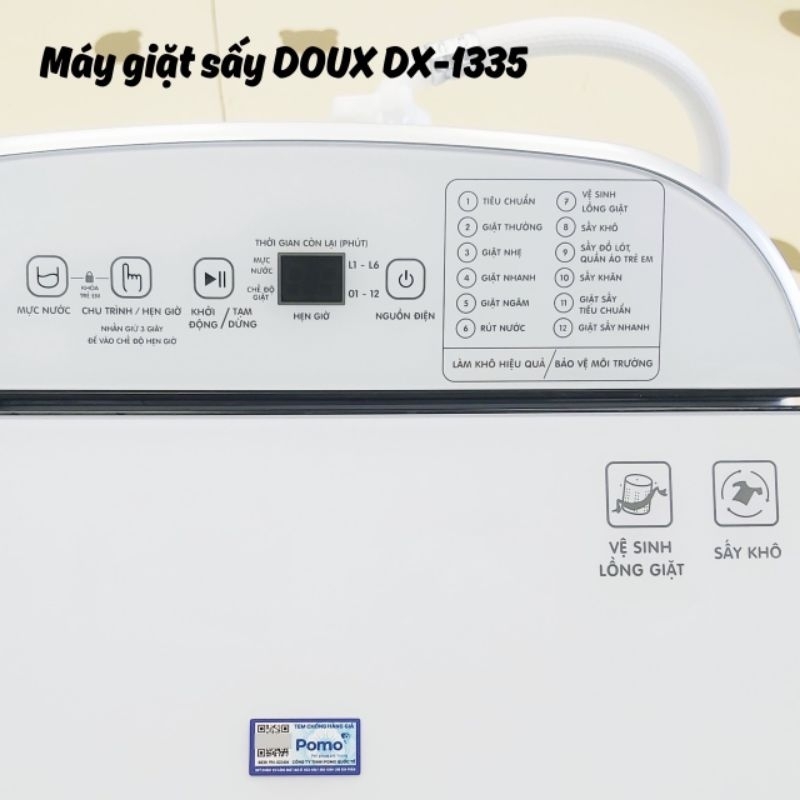 [HOÀN 200K] Máy giặt sấy mini Doux Lux 2023 DX-1335 bản nâng cấp có 12 chế độ giặt