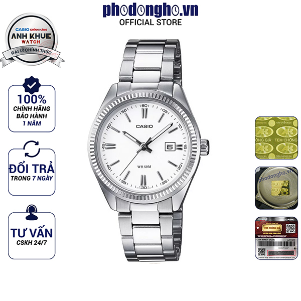 Đồng hồ nữ dây kim loại Casio Anh Khuê LTP-1302D-7A1VDF